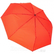 Зонт женский DripDrop 988 16587 Оранжевый белый горох