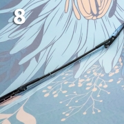 Зонт Три Слона L-3854 (A) 18764 Цветы, Синий (сатин)