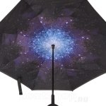 Зонт трость наоборот женский ArtRain 11989 (14237) Галактика