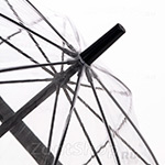 Зонт трость женский прозрачный Fulton L041 01 Черный кант