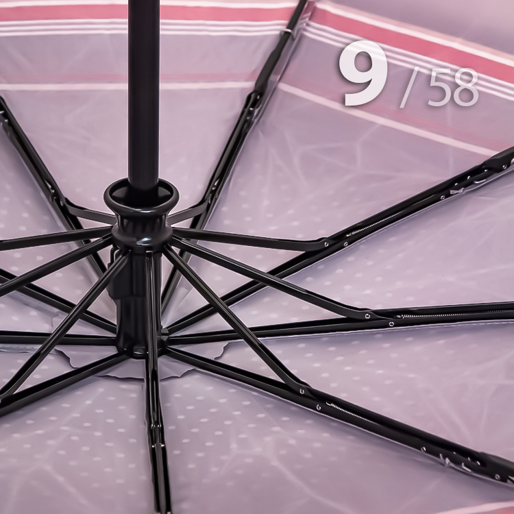 Зонт Три Слона L-3994 (A) 17998 Горох Полоска Бордовый