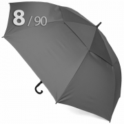 Зонт трость Ame Yoke L90-STORM (03) Серый, очень большой купол, воздушный клапан, чехол на лямке