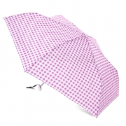 Плоский дорожный зонтик Три Слона L-1353 (17921) Клетка Розовый