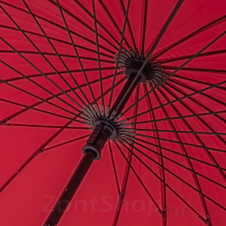 Зонт трость Chaju 608287J 15627 Цветы Красный (проявляющийся в дождь рисунок)