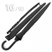 Зонт трость Ame Yoke L90-16 (01) Черный (очень большой купол, чехол на лямке, 16--спиц)