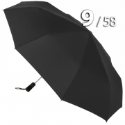 Зонт Три Слона M-8909 Черный, мужской (гладкая ручка)