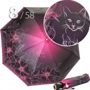 Зонт Три Слона L-3866 (A) 18476 Цветы Кошка ярко-розовый