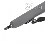 Зонт трость Ame Yoke L90-24 (03) Серый (супер большой купол, чехол на лямке, 24-спицы)