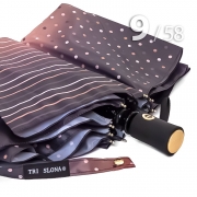 Зонт Три Слона L-3992 (A) 18183 Горох Полоска коричневый