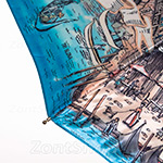 Зонт женский Три Слона 133 (H) 9261 Венеция синий (сатин)