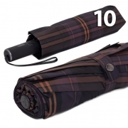 Зонт Три Слона M-6155 (17882) Клетка Черный, семейный с увеличенным куполом