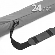 Зонт трость Ame Yoke L90-24 (03) Серый (супер большой купол, чехол на лямке, 24-спицы)