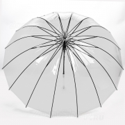 Зонт трость женский Selino 1846 16203 Прозрачный (белая ручка)