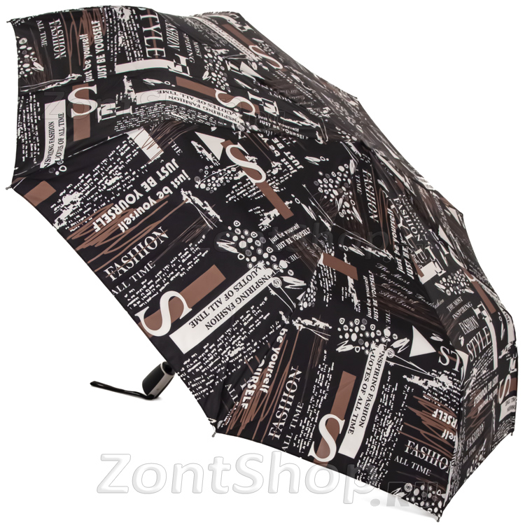 Зонт женский Doppler 7441465SC02 Надписи Черный