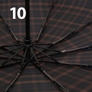 Зонт Три Слона M-6155 (17884) Клетка Синий, семейный с увеличенным куполом