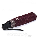 Зонт женский Doppler 744765 RE 10377 Клетка бордовый