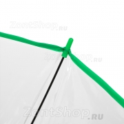 Зонт детский со свистком прозрачный Vento 3500 17053 Зеленый кант