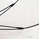 Зонт трость женский прозрачный Fulton L041 025 Красный кант