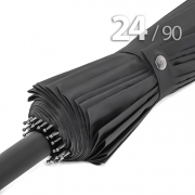 Зонт трость Ame Yoke L90-24 (01) Черный (супер большой купол, чехол на лямке, 24-спицы)