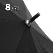 Зонт трость Три слона M-2705 Черный, большой купол