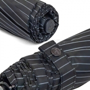 Зонт Fulton G818 4504 Черный-серая полоса