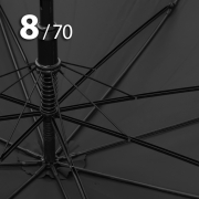 Зонт трость Три слона M-2705 Черный, большой купол