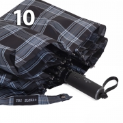 Зонт Три Слона M-6155 (17888) Клетка Черный, семейный с увеличенным куполом