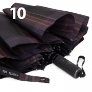 Зонт Три Слона M-6155 (17882) Клетка Черный, семейный с увеличенным куполом