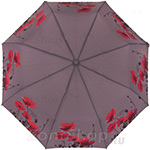 Зонт женский H.DUE.O H242 11386 (4) Загадочные маки Темно бежевый