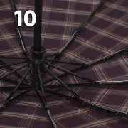 Зонт Три Слона M-6155 (17885) Клетка Черный, семейный с увеличенным куполом