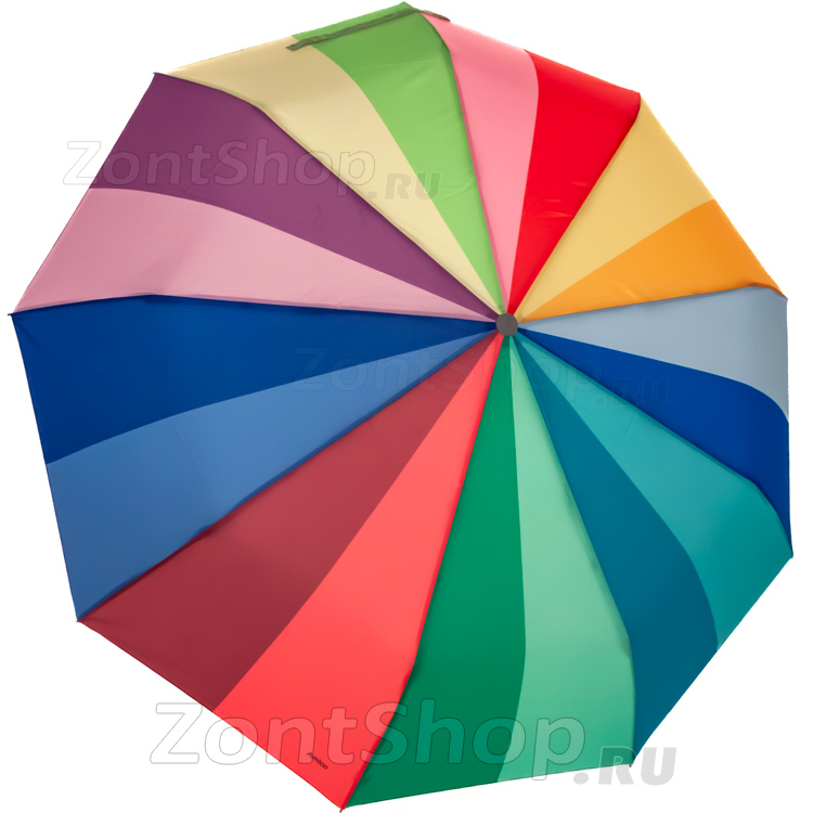 Зонт женский Amico 350 17015 Радуга (розовый чехол)