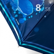 Зонт Три Слона L-3825 (Q26) 18845 Цветы синий (сатин)