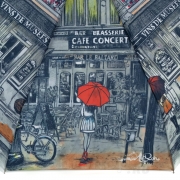 Зонт женский ArtRain 5325 (17509) Девушка с красным зонтом