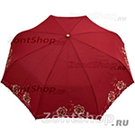 Зонт женский Три Слона 180 вышивка в сумке 3650 Бордо