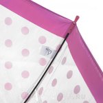 Зонт трость женский прозрачный Fulton L042 3388 Pink Polka