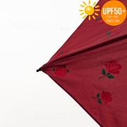 Зонт женский от солнца и дождя Fulton Aerolite L916 4245 (UPF 50+) Розы