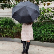 Зонт Fulton G818 4504 Черный-серая полоса