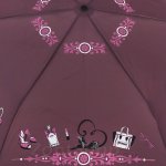 Зонт женский Три Слона 040 (B) 12699 Высокая мода для кошек Лиловая дымка