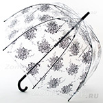 Зонт трость женский прозрачный Fulton L042 2838 Кружевное соцветие