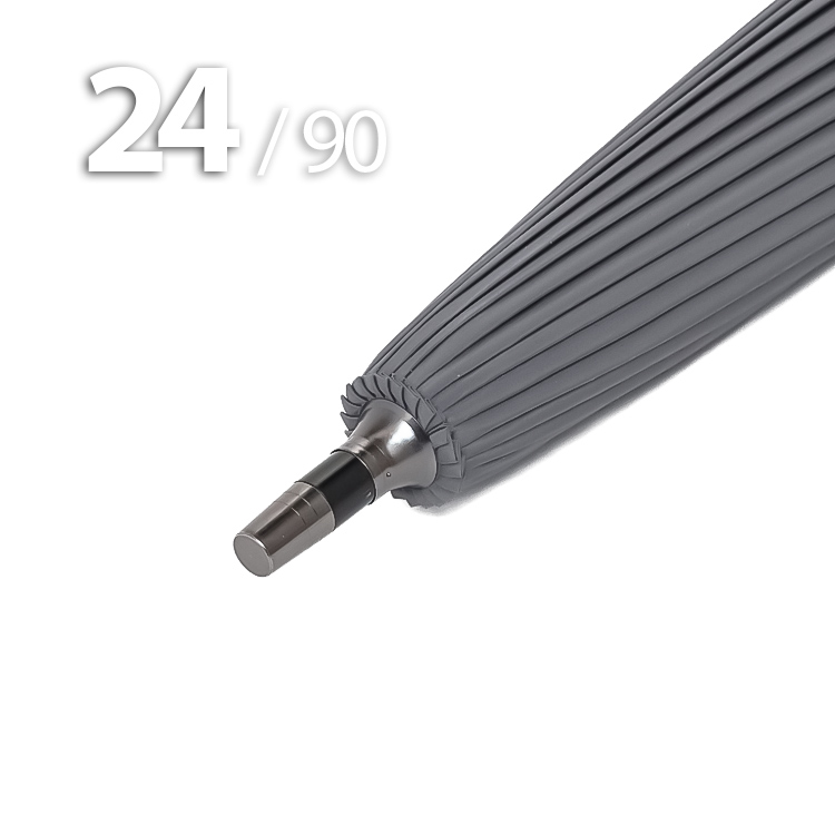 Зонт трость Ame Yoke L90-24 (03) Серый (супер большой купол, чехол на лямке, 24-спицы)