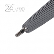 Зонт трость Ame Yoke L90-24 (03) Серый (супер большой купол, чехол на лямке, 24-спицы)