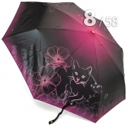 Зонт Три Слона L-3866 (A) 18476 Цветы Кошка ярко-розовый