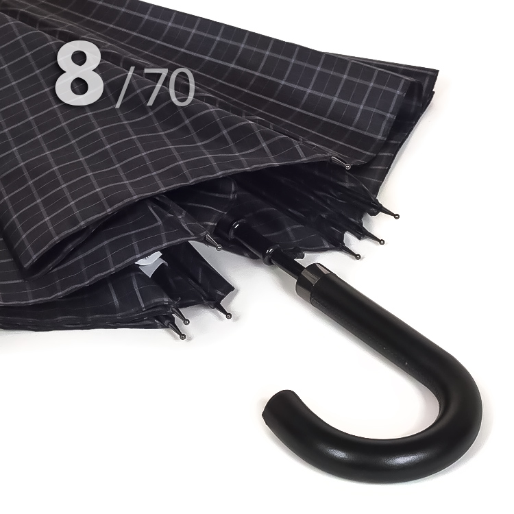 Зонт трость Три Слона M2182 (L) 11458 Клетка (гладкая ручка)