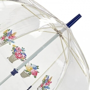 Зонт трость женский прозрачный Fulton Cath Kidston L546 3145 Цветочные горшки (Дизайнерский)