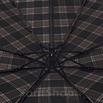 Зонт мужской Три Слона 501E 11186 Черный (серая коричневая полоса) клетка