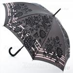 Зонт трость женский Fulton L056 2831 Цветы на сером