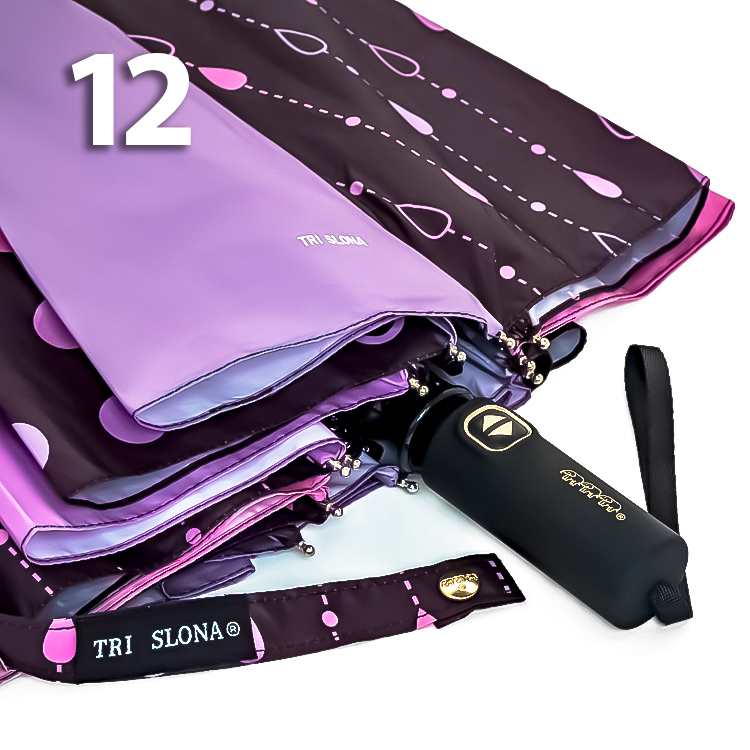 Зонт Три Слона L-3121 (D/25) 18757 Горошины, Сиреневый