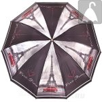 Зонт наоборот женский Три Слона L3102 13993 Люблю Париж (обратное закрывание, сатин)