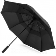 Зонт трость AMEYOKE L75 STORM (01) Черный (наконечник пластик)