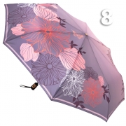 Зонт Три Слона L-3680 (B) 18011 Цветы Графика серый, женский
